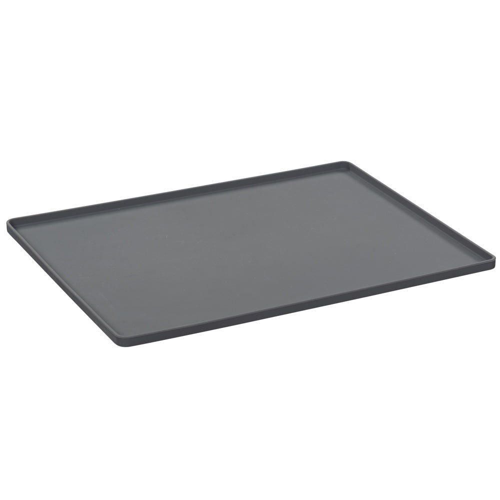"Messy Mutts & Cats Silicone Non-Slip Pet Bowl Mat For Cats & Dogs (Small, Cool Grey)"