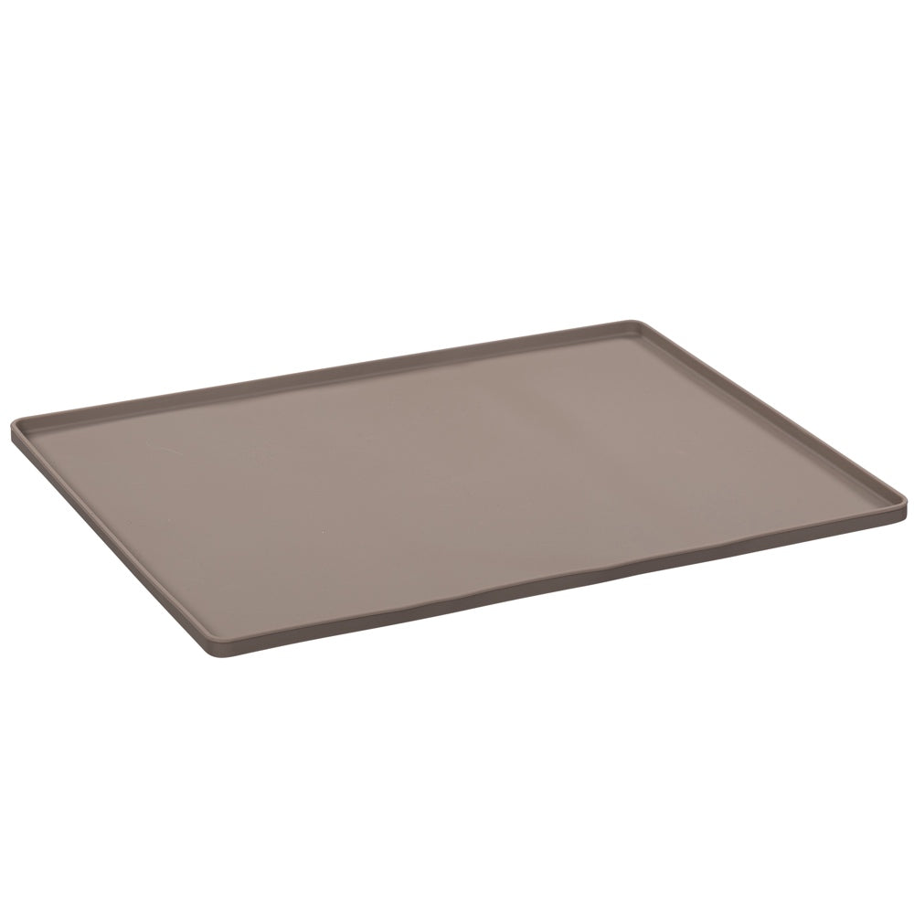 "Messy Mutts & Cats Silicone Non-Slip Pet Bowl Mat For Cats & Dogs (Small, Grey)"