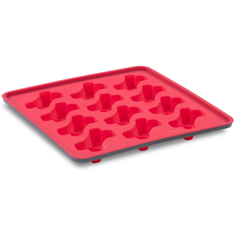 "Messy Mutts Framed Silicone Dog Treat Making Mold (12 Bones, Watermelon)"
