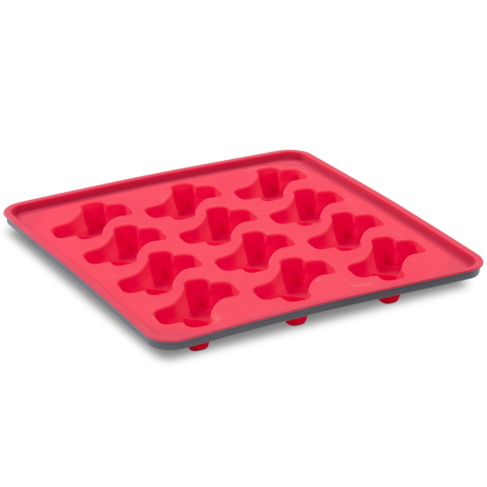 "Messy Mutts Framed Silicone Popsicle  Dog Treat Mold (6 Bones, Watermelon)"