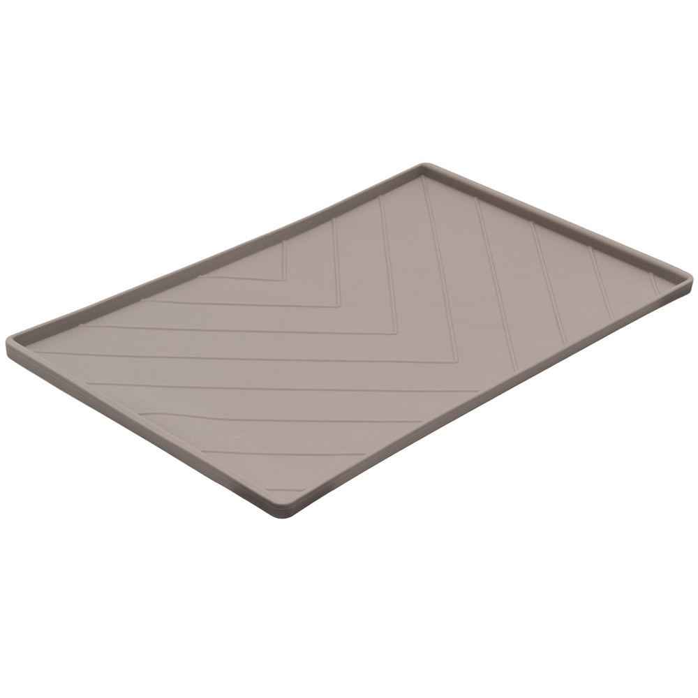 Messy Mutts Silicone Non-Slip Dog Bowl Mat (Grey)