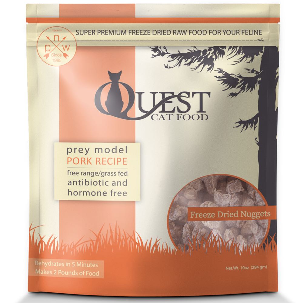 'BUNDLE DEAL (Exp 9Jan26)': Quest Prey Model Pork Recipe Grain-Free Freeze-Dried Raw Cat Food 10oz
