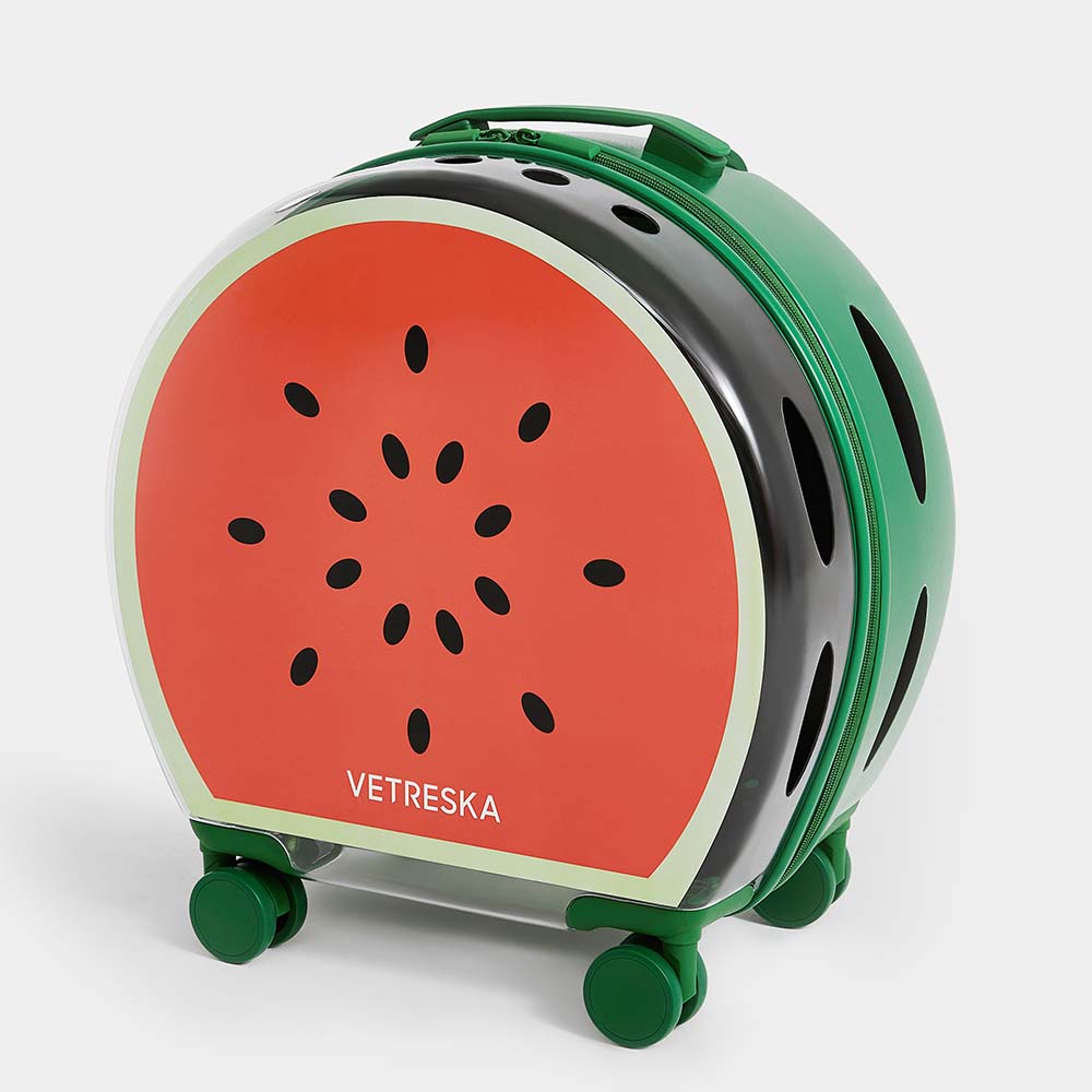 "VETRESKA Bubble Carrier For Cats & Dogs (Green, Opaque)"