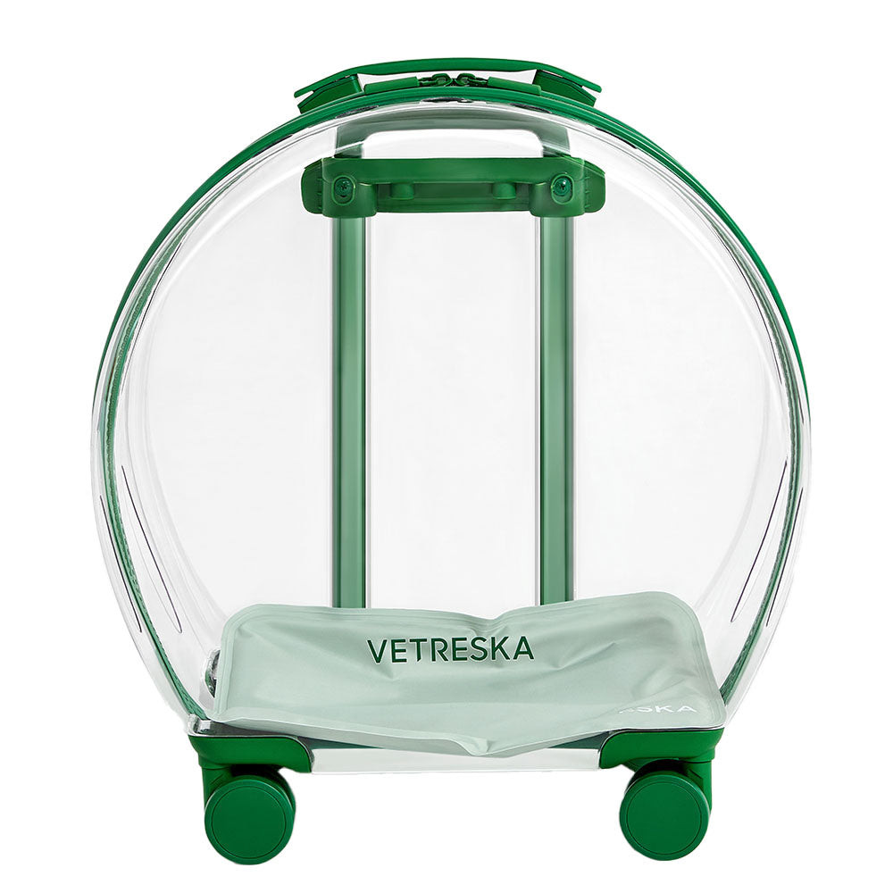 "VETRESKA Bubble Carrier For Cats & Dogs (Green, Transparent)"