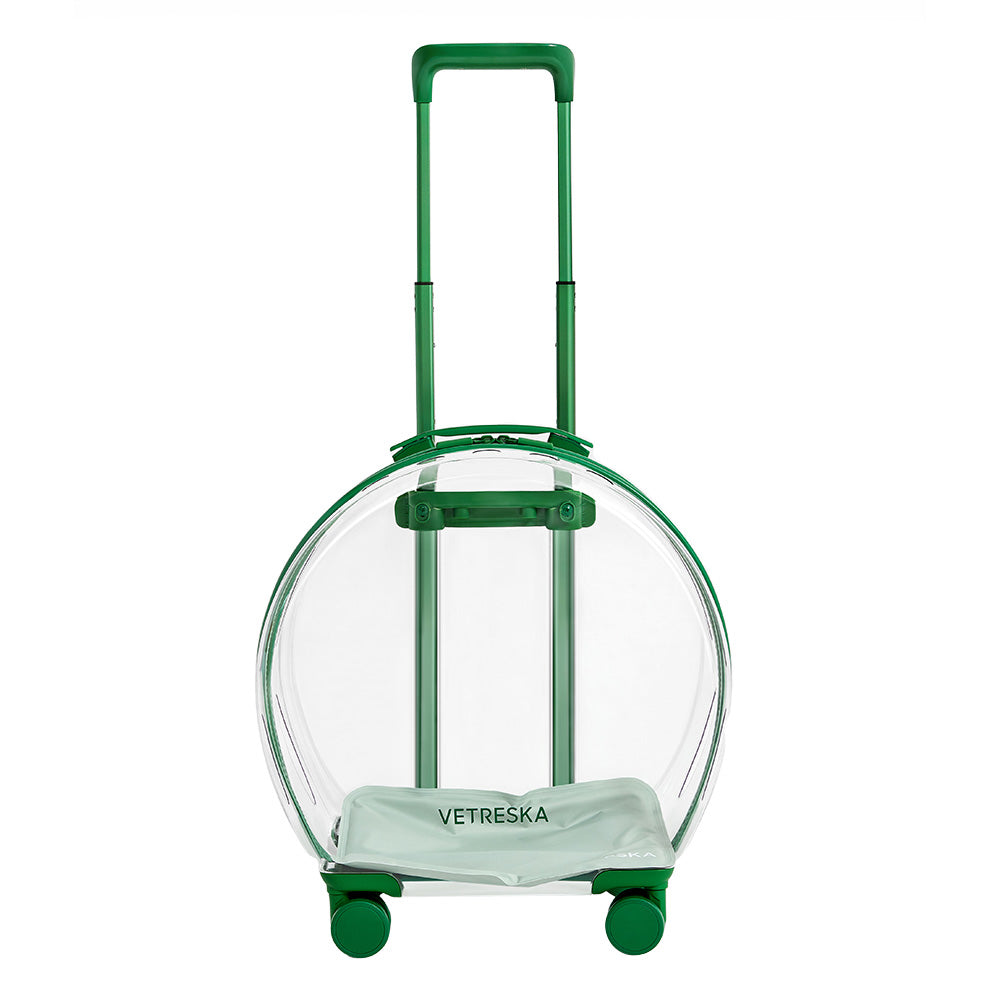"VETRESKA Bubble Carrier For Cats & Dogs (Green, Transparent)"