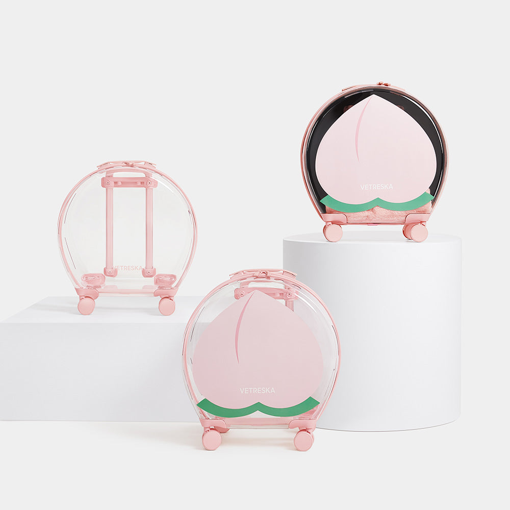 "VETRESKA Bubble Carrier For Cats & Dogs (Pink, Opaque)"