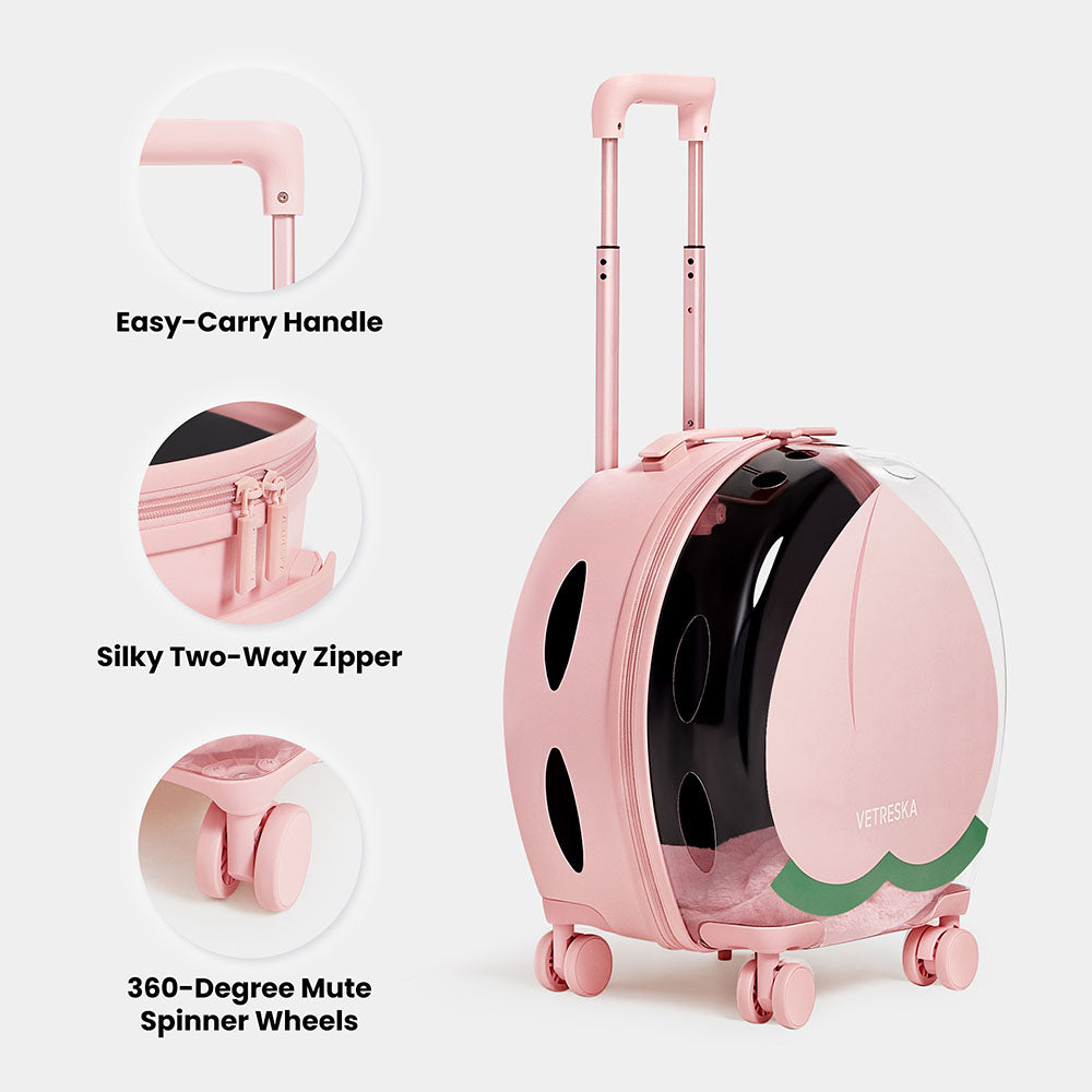 "VETRESKA Bubble Carrier For Cats & Dogs (Pink, Opaque)"