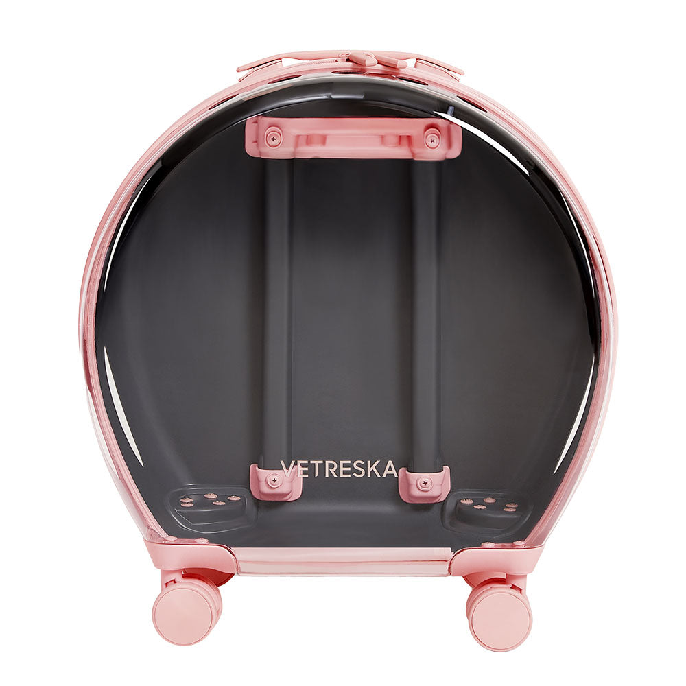 "VETRESKA Bubble Carrier For Cats & Dogs (Pink, Opaque)"