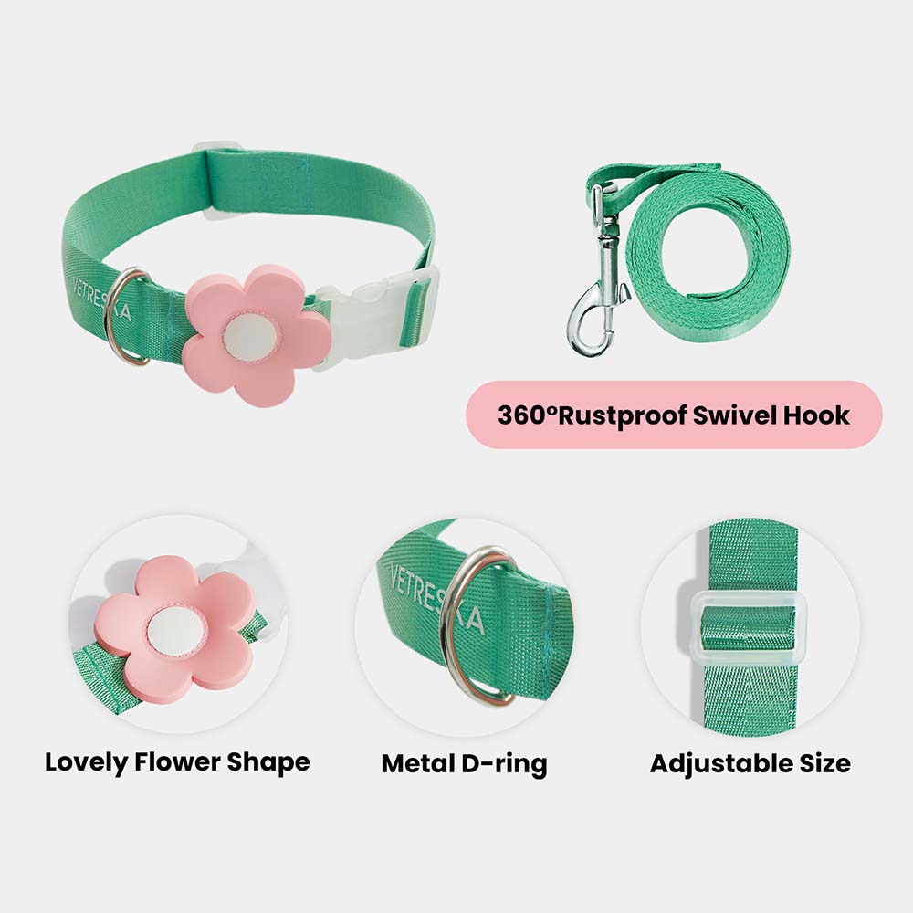 "VETRESKA Flora Collar, Backpack Harness & Leash Set For Cats & Dogs"