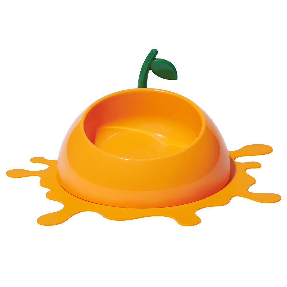 "VETRESKA Juicy Tangerine Bowl, Mat & Spoon Set For Cats & Dogs"